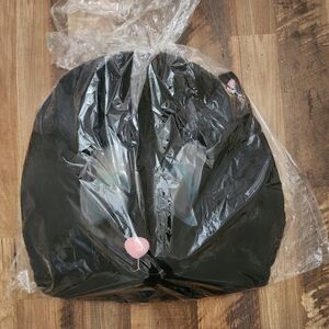 Bee Happy Giant Plush Black Cat Mask, NWT